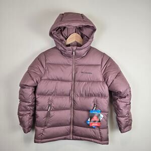 Columbia Youth Pike Lake II Hooded Jacket Size S/8 Fig Mauve Omni-Heat Outgrown